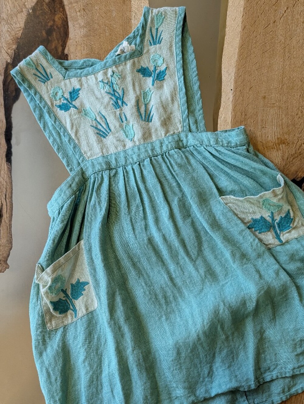 Apolina 5-7y Scallop-Edge Green Dress